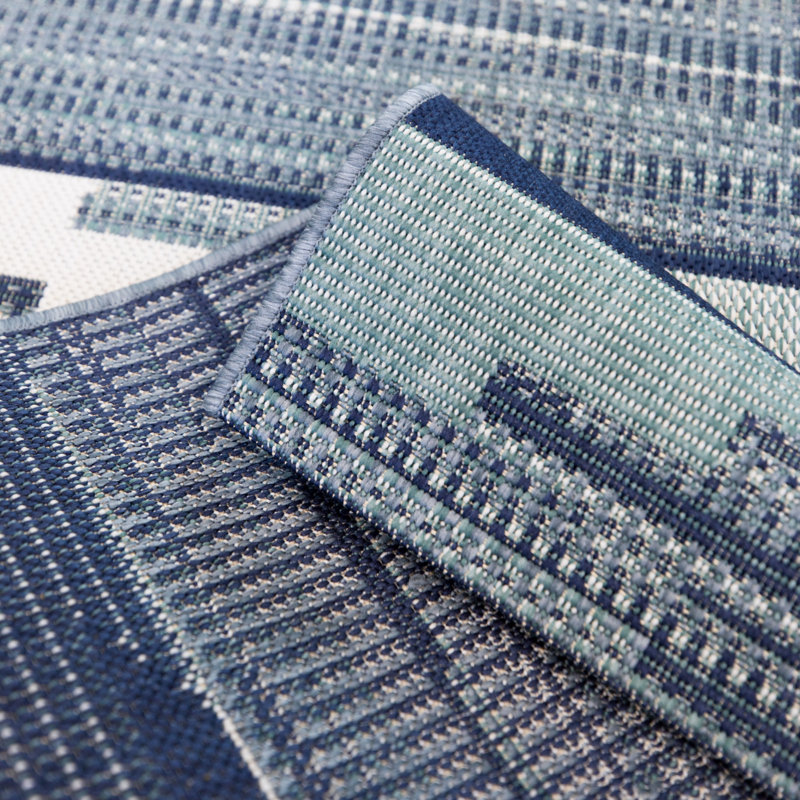 Union Rustic Pranav Flatweave Teal Indoor/Outdoor Rug & Reviews Wayfair